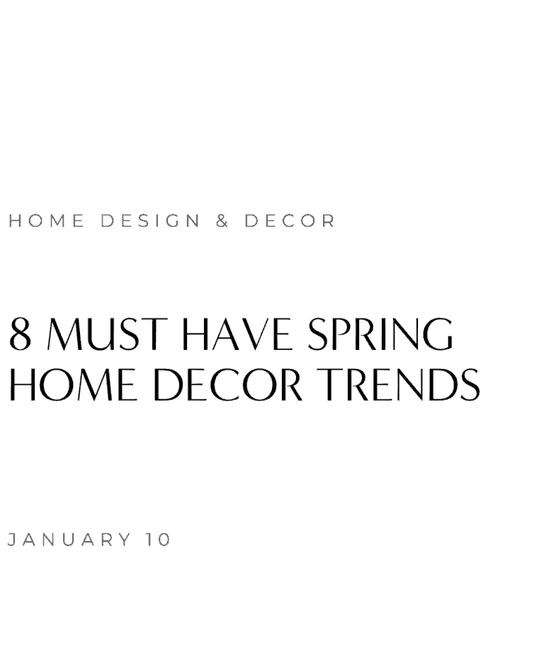 spring home decor trends