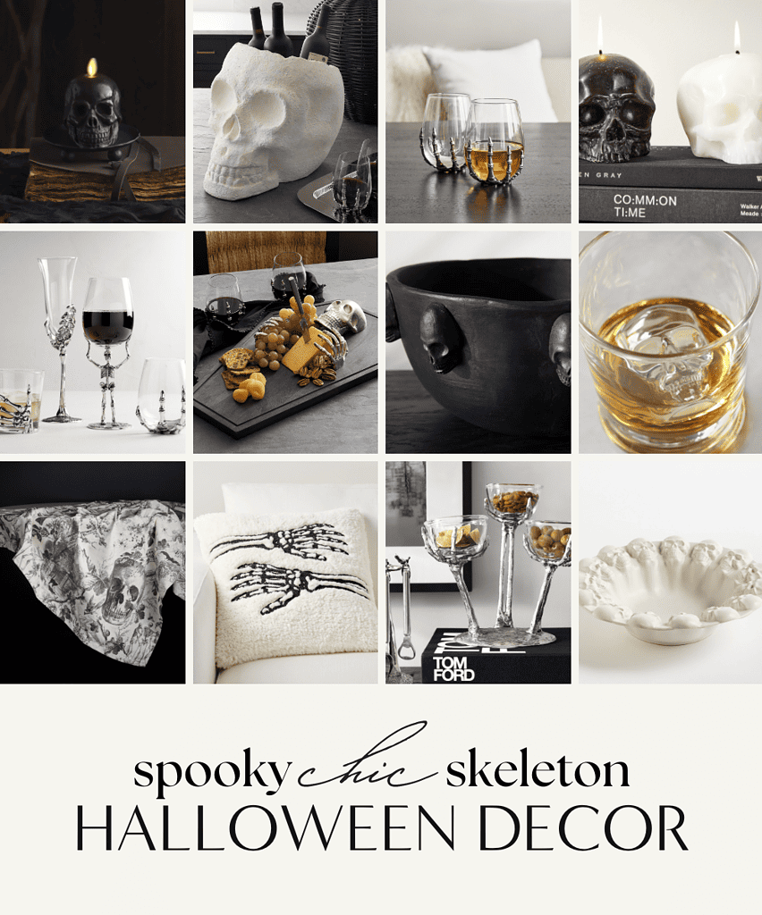 Spooky Chic Skeleton Halloween Decor