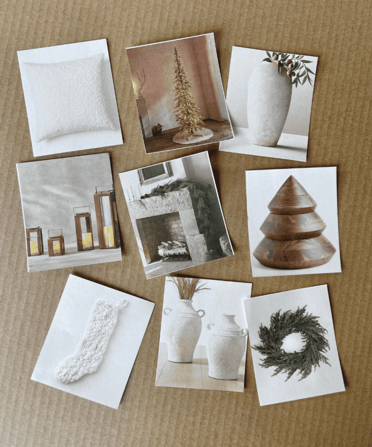 Christmas Decor Ideas Winter White Mood Board