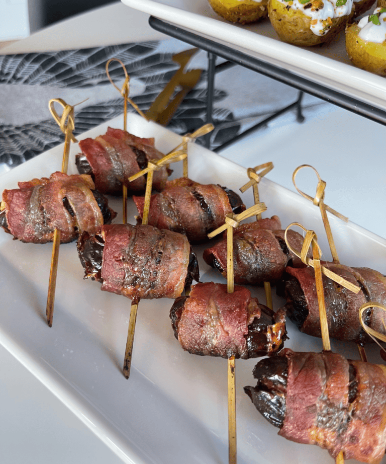 Thanksgiving Appetizers Bacon Wrapped Dates