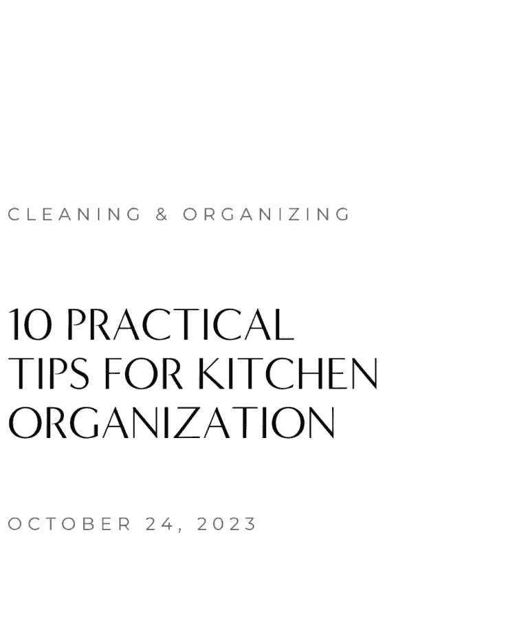 Kitchen Organization